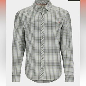 NWT’s SIMMS Stone Cold Shirt Sterling Plaid Fishing Button Down Shirt XLarge